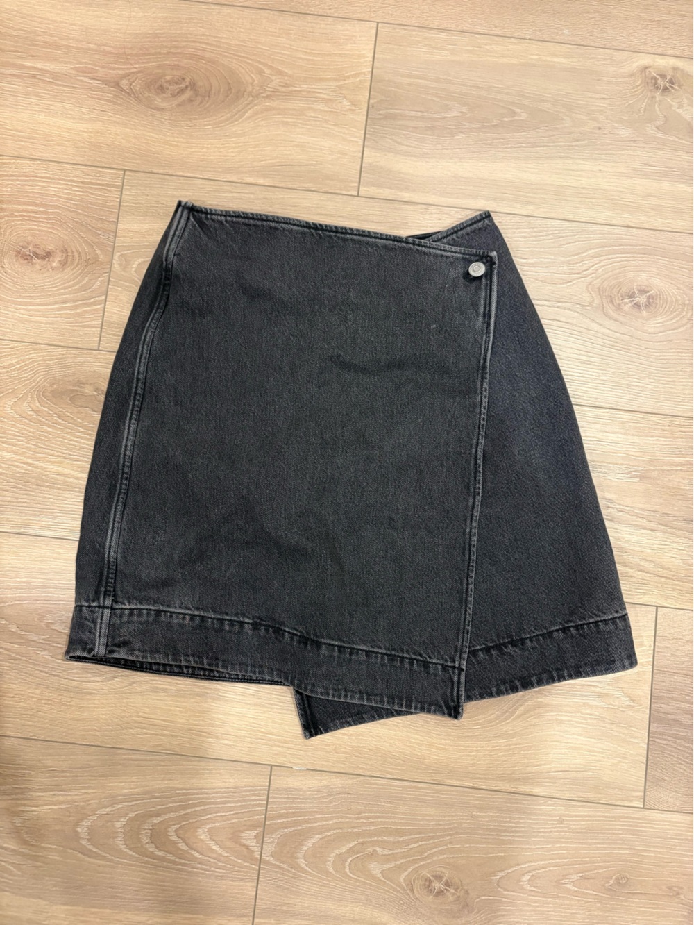 COS Denim Mini Wrap Skirt Black Small
